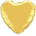 Anagram 4 in. Metallic Gold Heart Foil Balloons 41085
